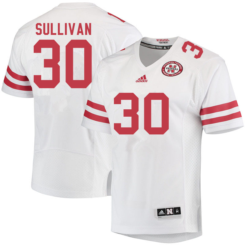 Men #30 Eli Sullivan Nebraska Cornhuskers College Football Jerseys Sale-White